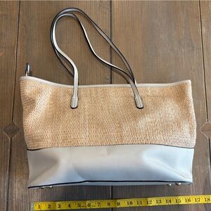 Elegant Tan and Gray Tote Bag